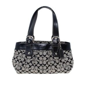 Coach vintage Black and Gray Signature Shoulder Bag